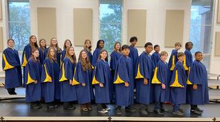 chorus student in new robes